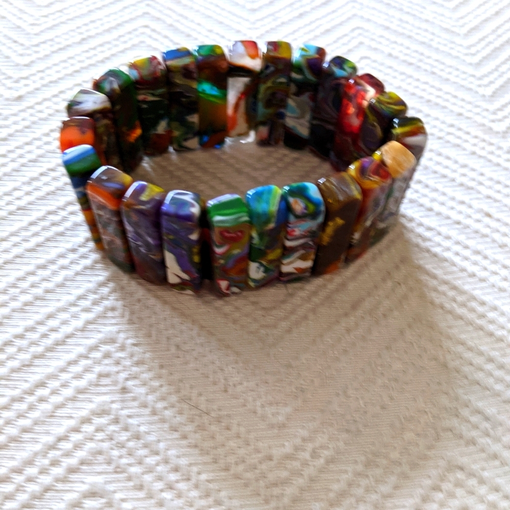 Brazilian marble statement bracelet